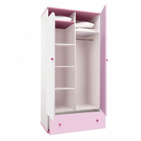 

Шкаф двухсекционный Polini kids Sky 880, цвет розовый