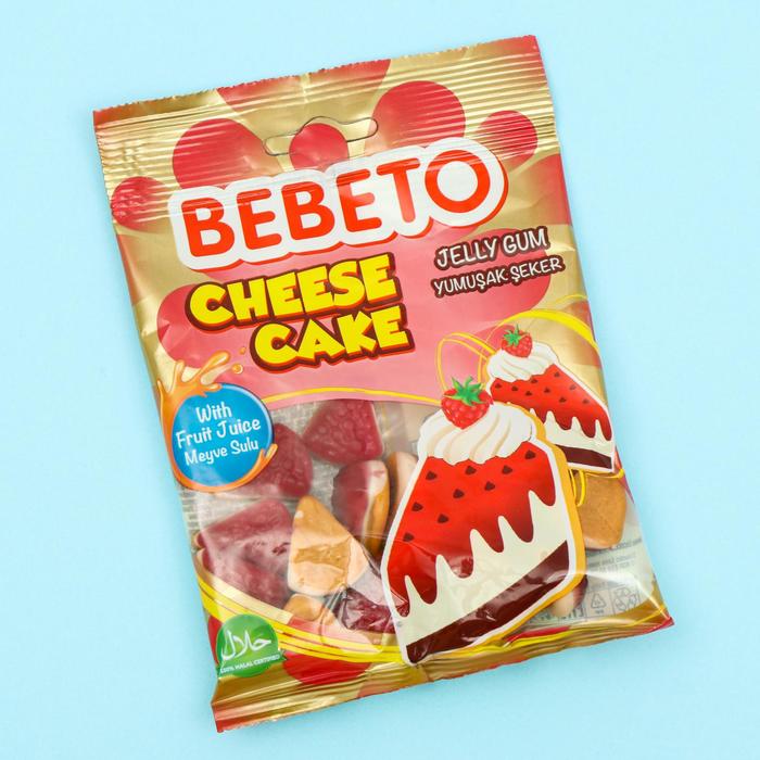 Жевательный мармелад BEBETO CHEESE CAKE, 70 г мармелад жевательный bebeto worms 70 г