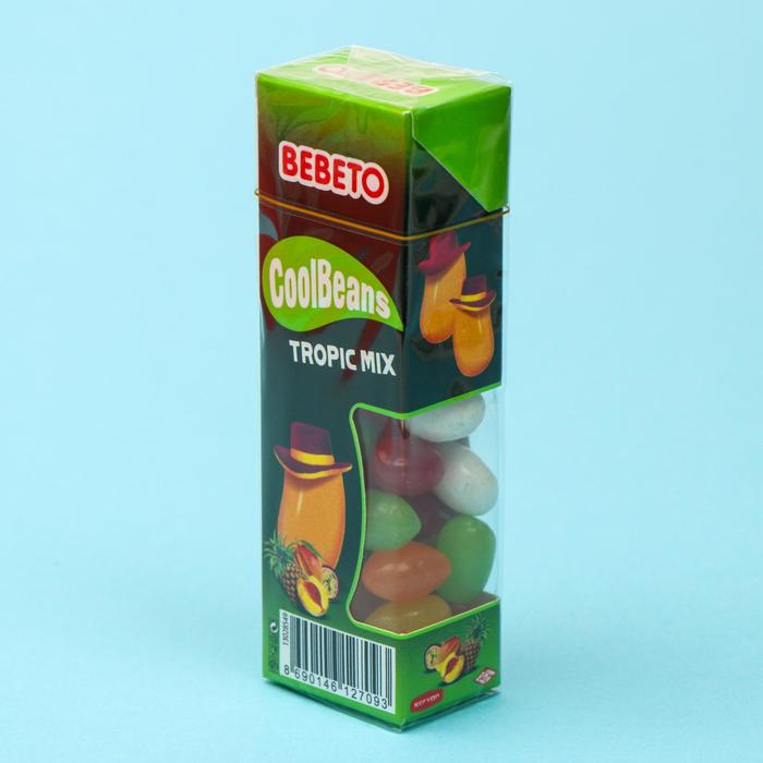 Жевательный мармелад BEBETO COOL BEANS TROPIC MIX, 30 г жевательный мармелад bebeto berry mix 30г