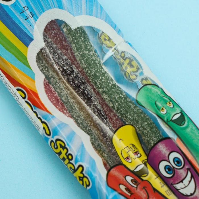 фото Жевательный мармелад bebeto sour sticks, со вкусом тутти-фрутти, 30 г