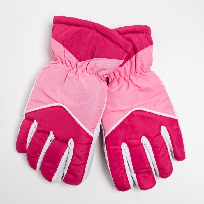 Перчатки детские, цвет розовый, размер 15 (5-7 лет)