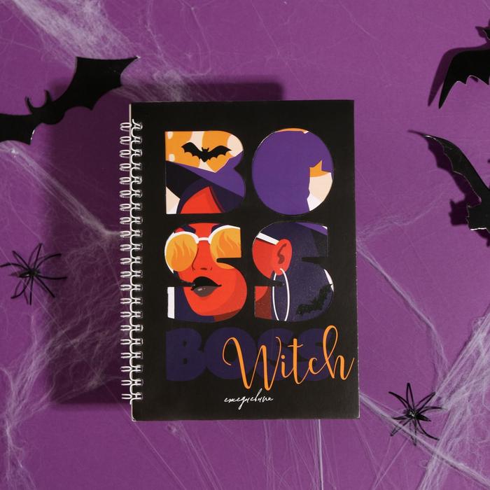 

Ежедневник с вырезом на гребне А5, 80 л BOSS witch
