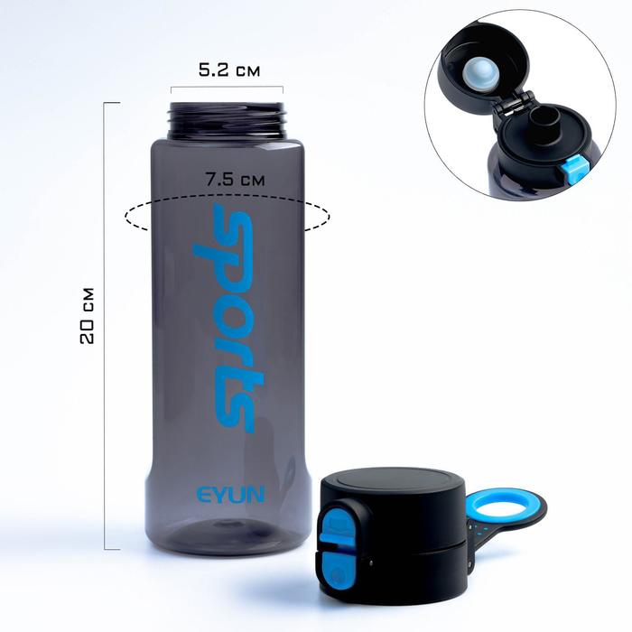 

Бутылка для воды "Sports", 780 мл, клик, 7х8х23.5 см, синяя,