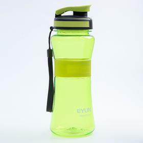 Бутылка 700 мл, спортивная, со шнурком и резиновой вставкой, 8.5х23 см, зеленая, от Сима-ленд