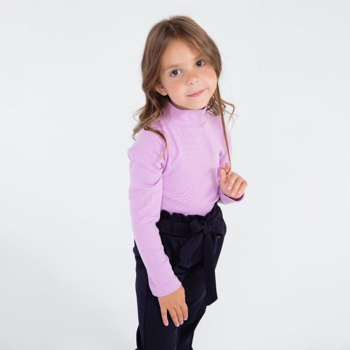 фото Водолазка для девочки, цвет сиреневый, рост 98 см baby style