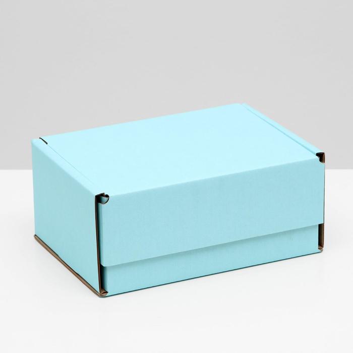 Коробка самосборная, голубая, 22 х 16,5 х 10 см фото