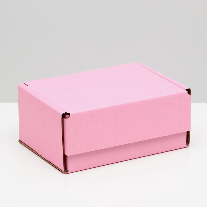 Коробка самосборная, розовая, 22 х 16,5 х 10 см фото