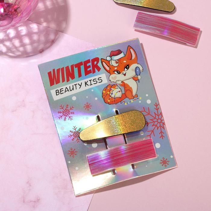

Набор заколок на подложке "Winter beauty kiss", размер 5,5 x 1,5 см; 50 x 1 мм