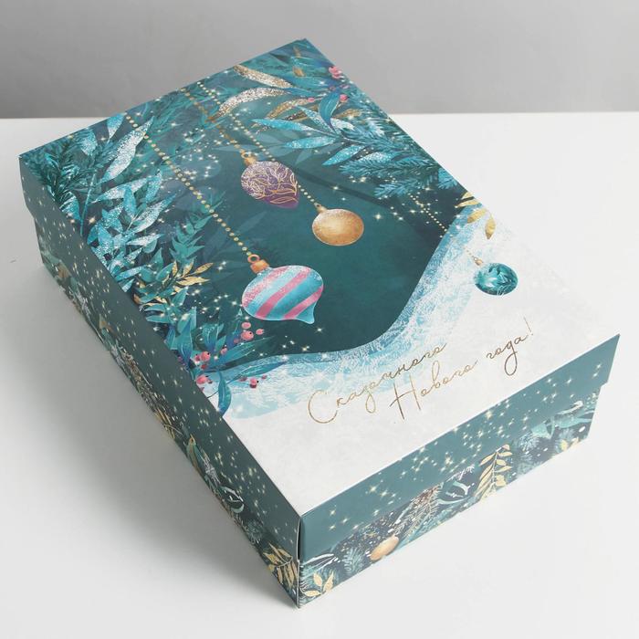 Коробка складная «Новогоднее волшебство», 30 × 20 × 9 см коробка складная новогоднее волшебство 30 × 20 × 9 см