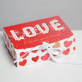 Коробка подарочная складная, упаковка, «LOVE», 16.5 х 12.5 х 5 см