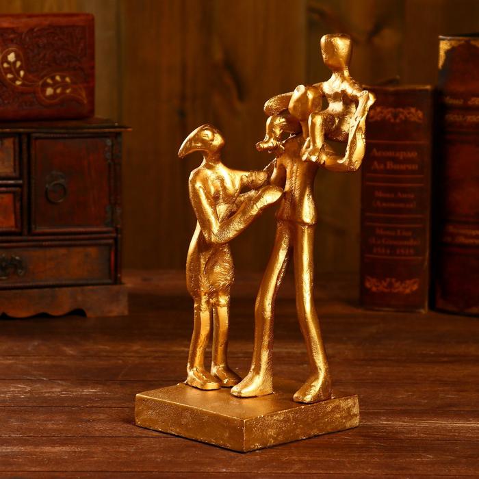 Сувенир Семья алюминий 12,7х12,7х30,5 см (золотое покрытие) трагедия титаника коллекция 1912 года золотое покрытие искусственный сувенир