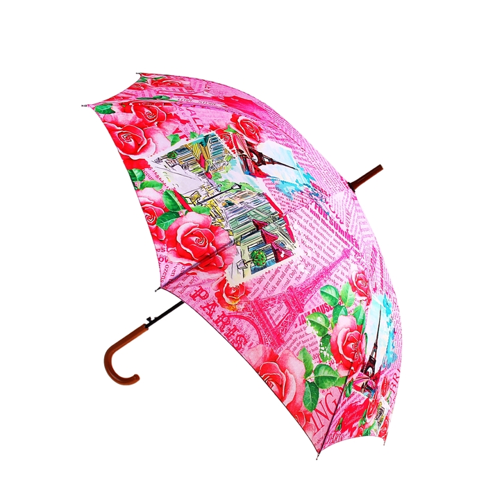 Зонт-трость "Париж", d = 106 см, 8 спиц