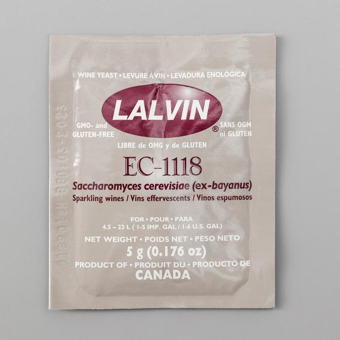 Дрожжи винные Lalvin ЕС-V1118, 5 г