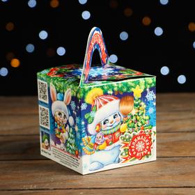 

Подарочная коробка "Искорка" Кубик малый, с анимацией и игрой, 9 х 9 х 9 см,