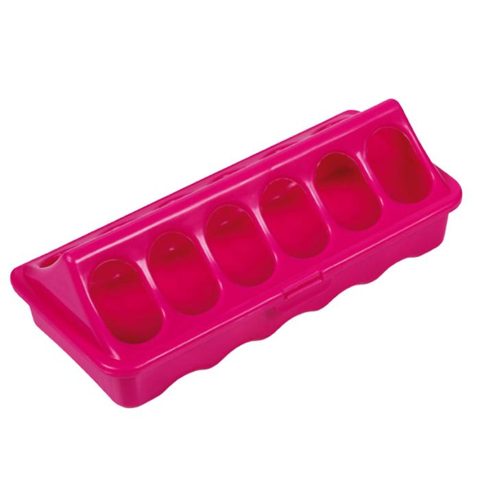 Кормушка-поилка лотковая 20 см пластик для цыплят розовый 2069см 211₽