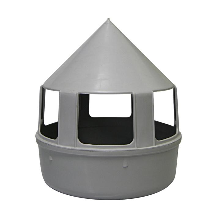 Кормушка диаметр 20 см серая для птиц 20*24*20см