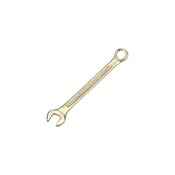 цена Ключ комбинированный REXANT 12-5805-2, желтый цинк, 10 мм