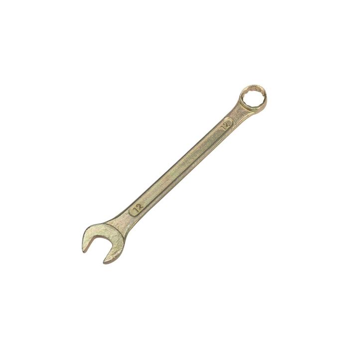 цена Ключ комбинированный REXANT 12-5807-2, желтый цинк, 12 мм