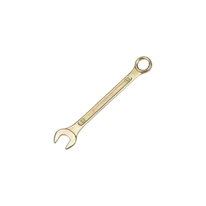 цена Ключ комбинированный REXANT 12-5808-2, желтый цинк, 13 мм