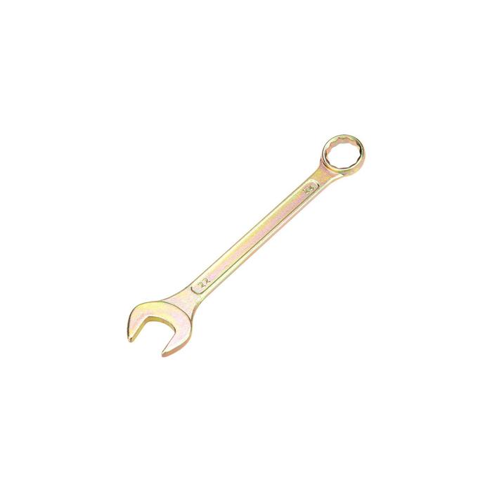 цена Ключ комбинированный REXANT 12-5814-2, желтый цинк, 22 мм