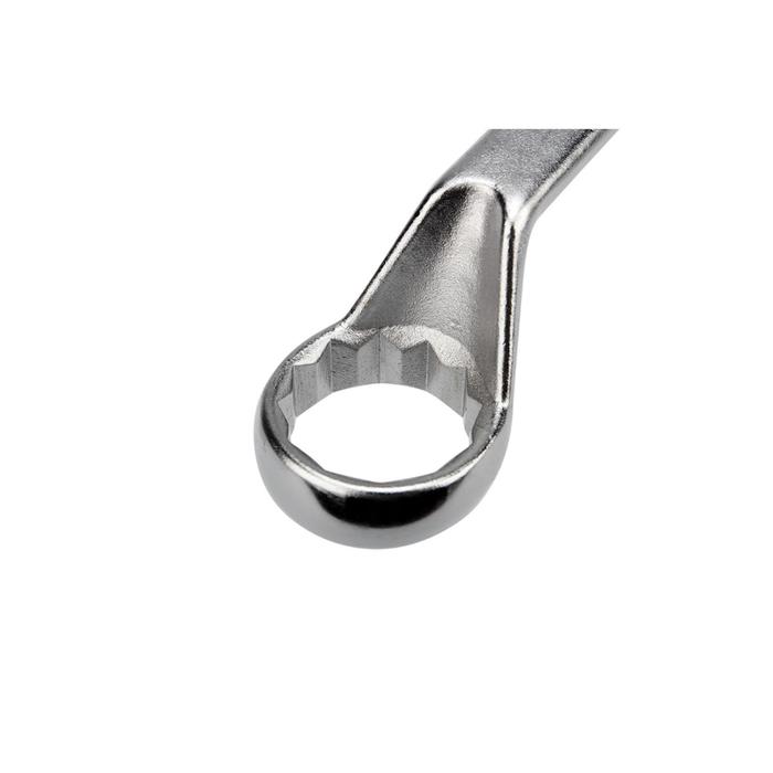 фото Ключ накидной rexant 12-5866-2, хром, коленчатый, 30х32 мм