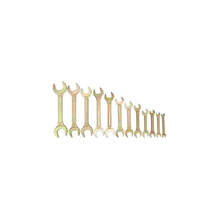 Набор рожковых ключей REXANT 12-5845-2, желтый цинк, 12 предметов набор инструментов rexant 12 5845 12 предм хром