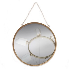 Зеркало настенное «Круг», d зеркальной поверхности 31 см, цвет матовое золото