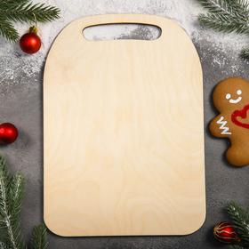 

Доска разделочная «Дед мороз на машине»