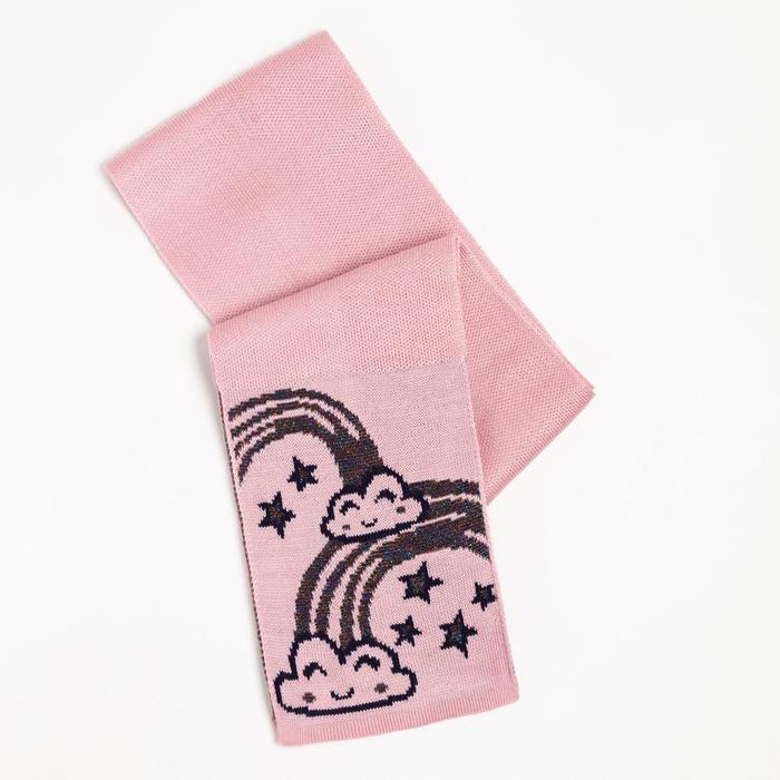 фото Снуд (шарф) для девочки, цвет св.розовый/единорог mikiviki