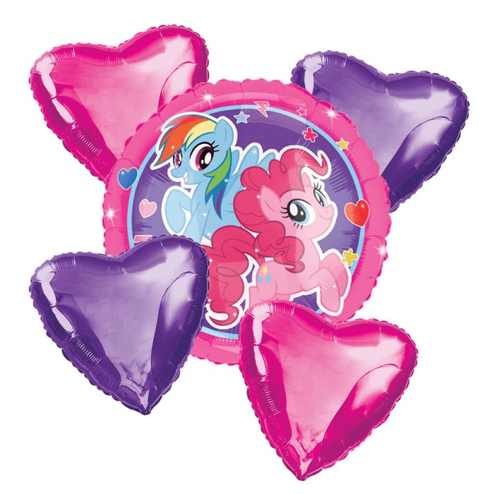 Набор воздушных шаров "Пони" сердца, My Little Pony