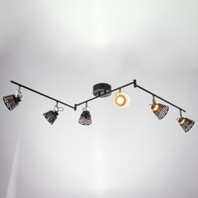 

Спот Джек 6х5Вт LED 3000К 1380Лм черный 10х17х12см