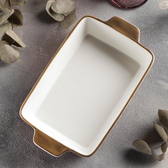 Форма для запекания из жаропрочной керамики прямоугольная Доляна «Космос», 23,5×13,5×4,5 см, цвет красный 5514403