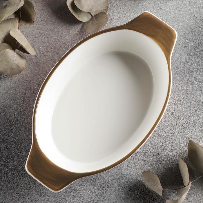 Форма для запекания из жаропрочной керамики овальная Доляна «Космос», 22,5×13×4,5 см, цвет красный 5514406