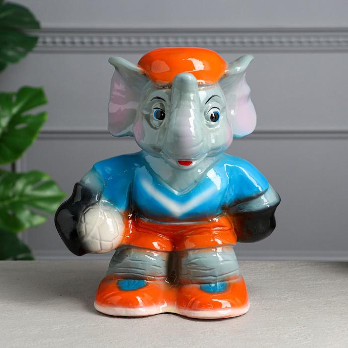 

Копилка "Слон Футболист", покрытие глазурь, керамика, 29 см, микс