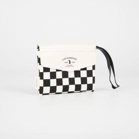 

Косметичка, отдел на молнии, цвет чёрный/белый, «Шахматы»