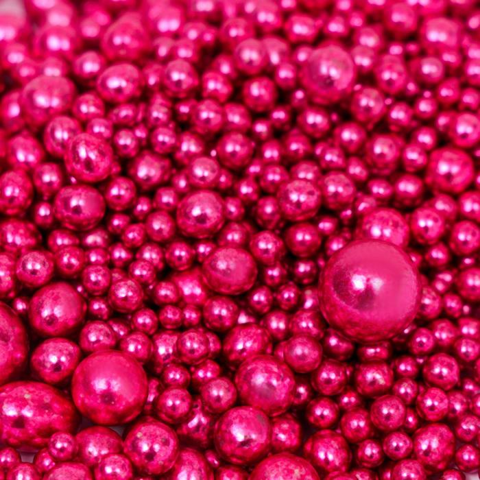 фото Рисовое драже "шарики", ярко-розовые, микс, 50г кондимир