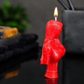 

Фигурная свеча "Античный бюст девушки" красная, 10см
