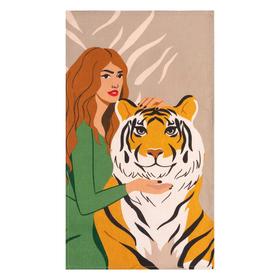 

Полотенце "Доляна" Girl and tiger 35х60 см,100% хлопок 160 г/м2