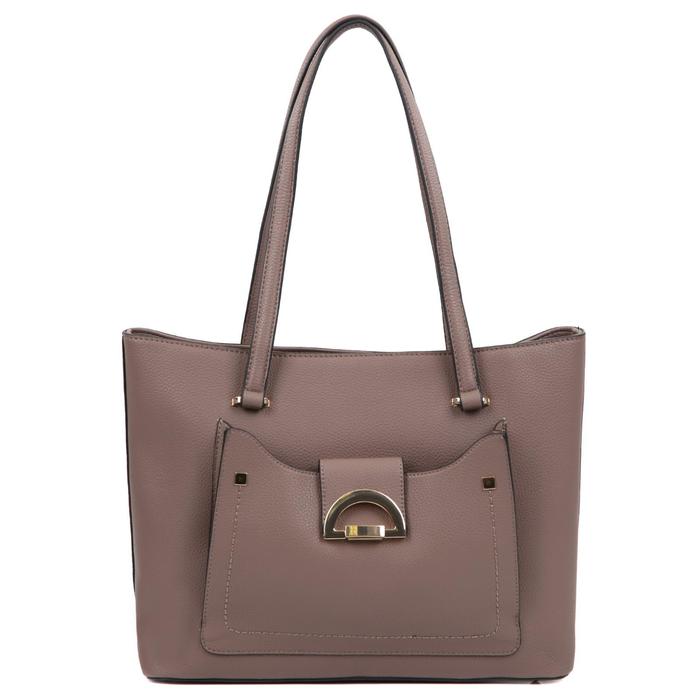 Сумка тоут отдел на молнии 2 наружных кармана цвет тёмно-розовый 3502₽