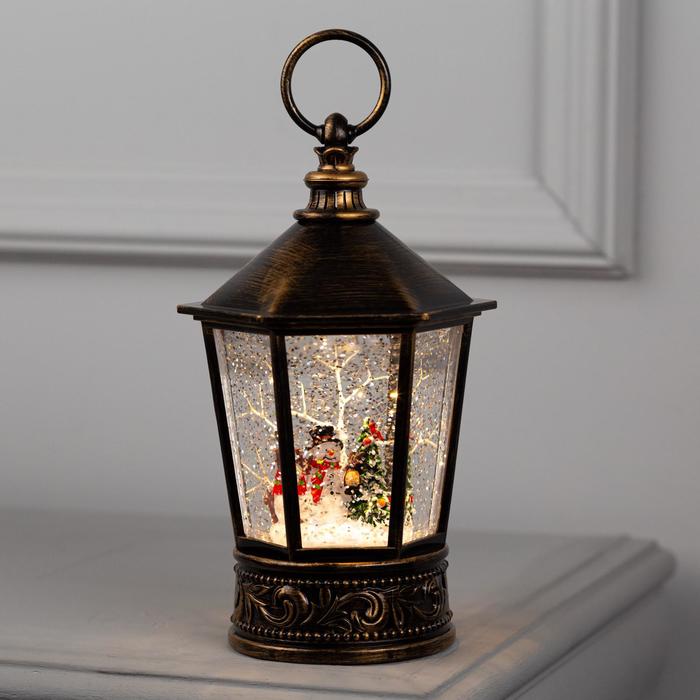 фото Фигура световая фонарь "снеговик", 22х14х14 см, от бат. аа*3 (не в компл.), т/белый luazon lighting