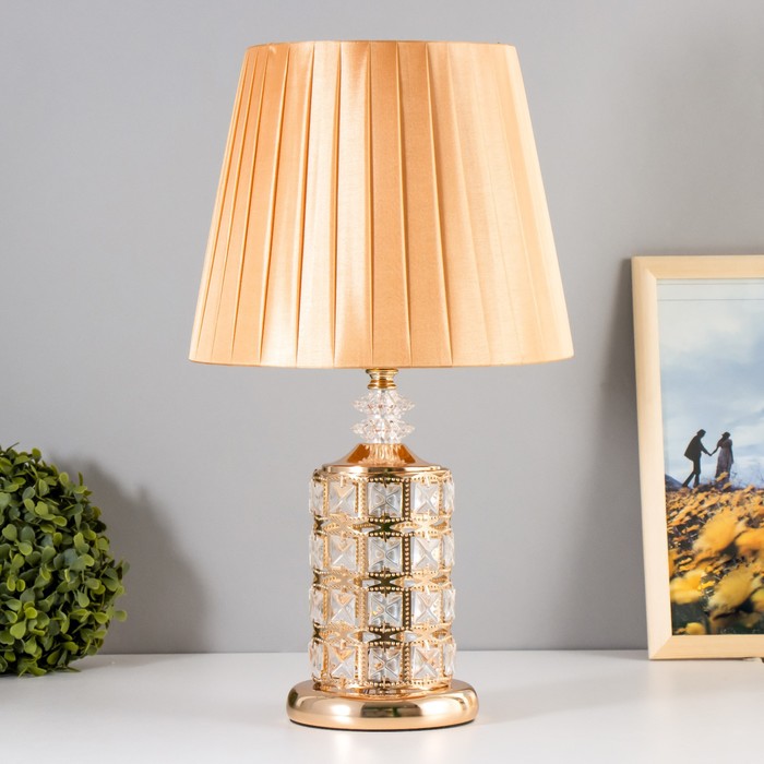 Настольная лампа с подсветкой 16684/1 E27 40Вт золото RISALUX