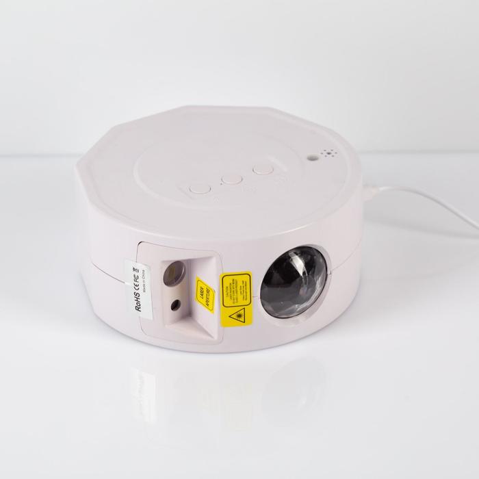 Лазерный проектор "Звездное небо", d=14 см, USB, MicroUSB, Bluetooth, реагирует на звук,RGB   697844