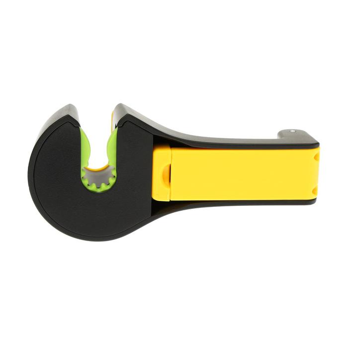 Вешалка-крючок на подголовник с держателем телефона, желто-черный