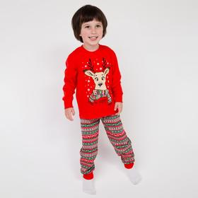 Пижама детская, цвет красный, рост 86 см Ош