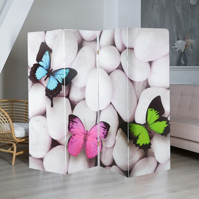 Ширма "Бабочка. Декор 13", двухсторонняя, 200 × 160 см