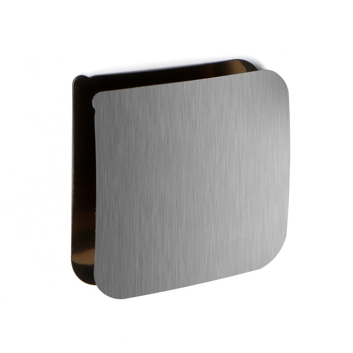 Комплект настенных держателей TUNDRA, с клейкой поверхностью, цвет серебро