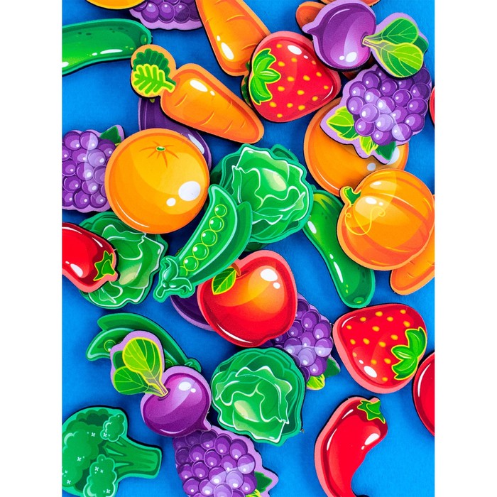 фото Дополнительный набор цветных деталей для сундучка «фрукты-овощи» радуга кидс