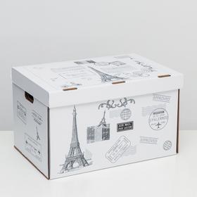 купить Коробка для хранения Франция, белая, 49,5 х 33 х 29 см,