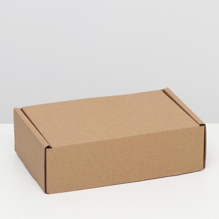 коробка самосборная крафт 26 х 26 х 9 5 см Коробка самосборная Почтовая, бурая, 26 х 17 х 8 см
