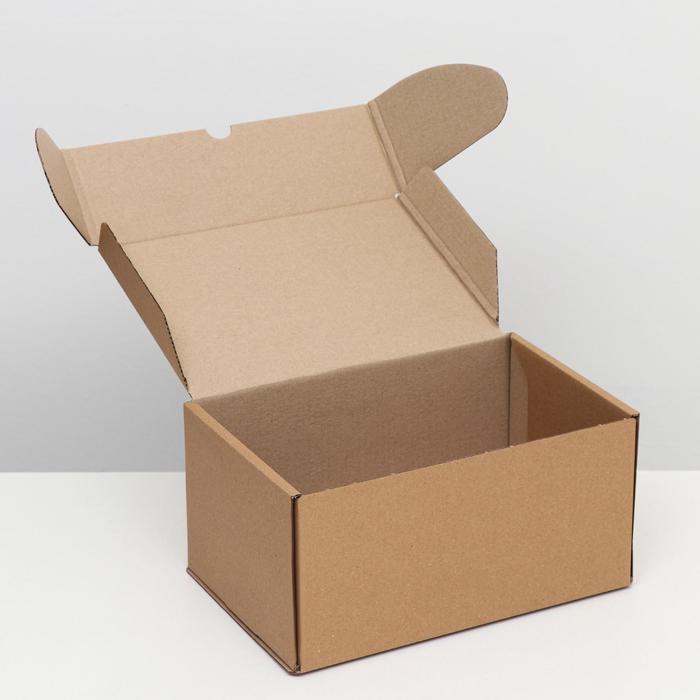 Коробка самосборная "Почтовая", бурая, 30 х 20 х 15 см,